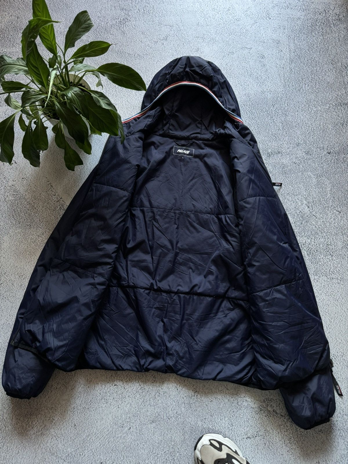 Palace × Vintage Palace Puffer Jacket Pertex Fuse blue Men's Big Logo M L Size US L / EU 52-54 / 3 - 6 Thumbnail