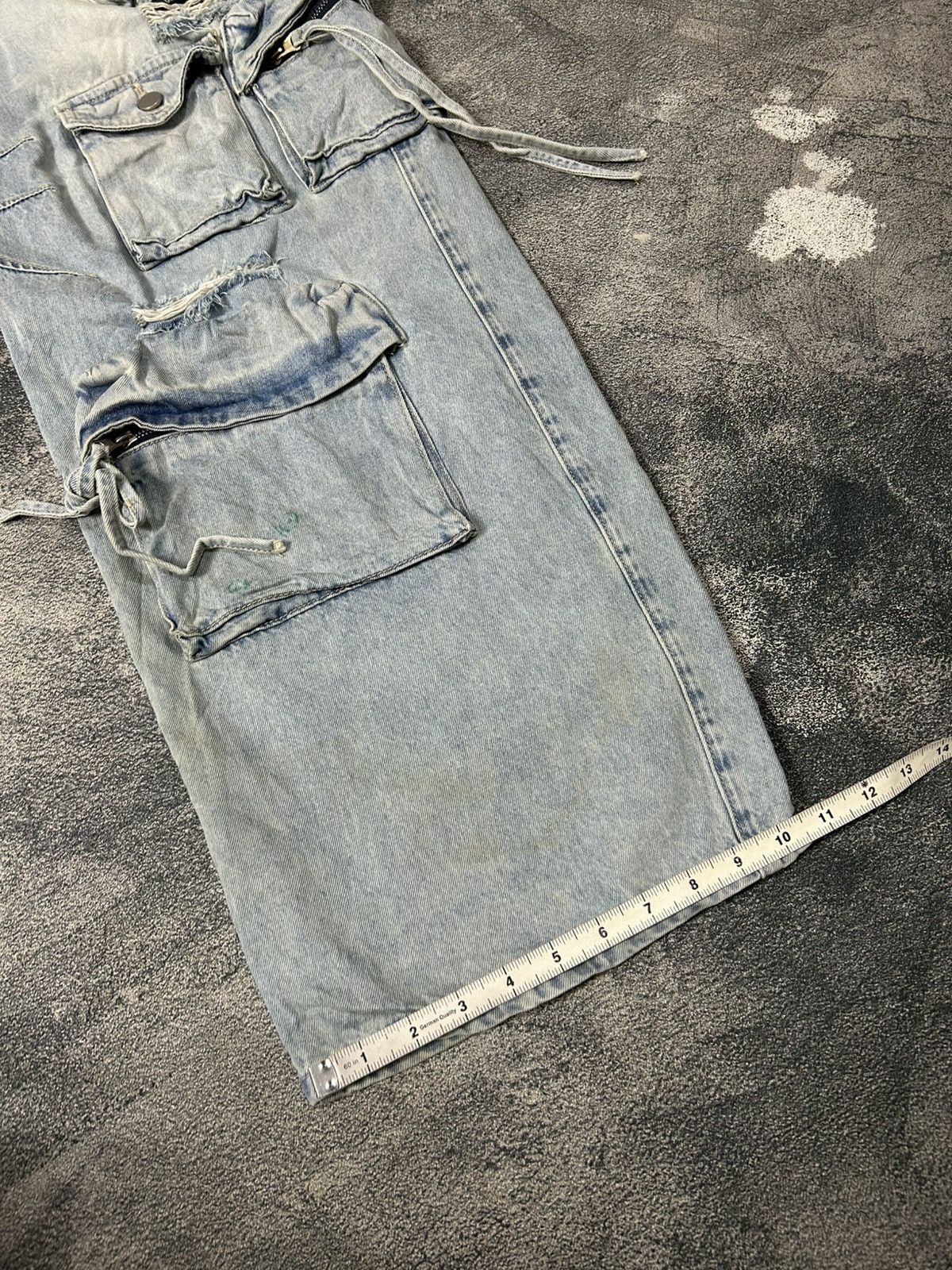 Japanese Brand Y2k Chaorenebang buggy Cargo Multi Pocket Jeans Size US 32 / EU 48 - 13 Thumbnail