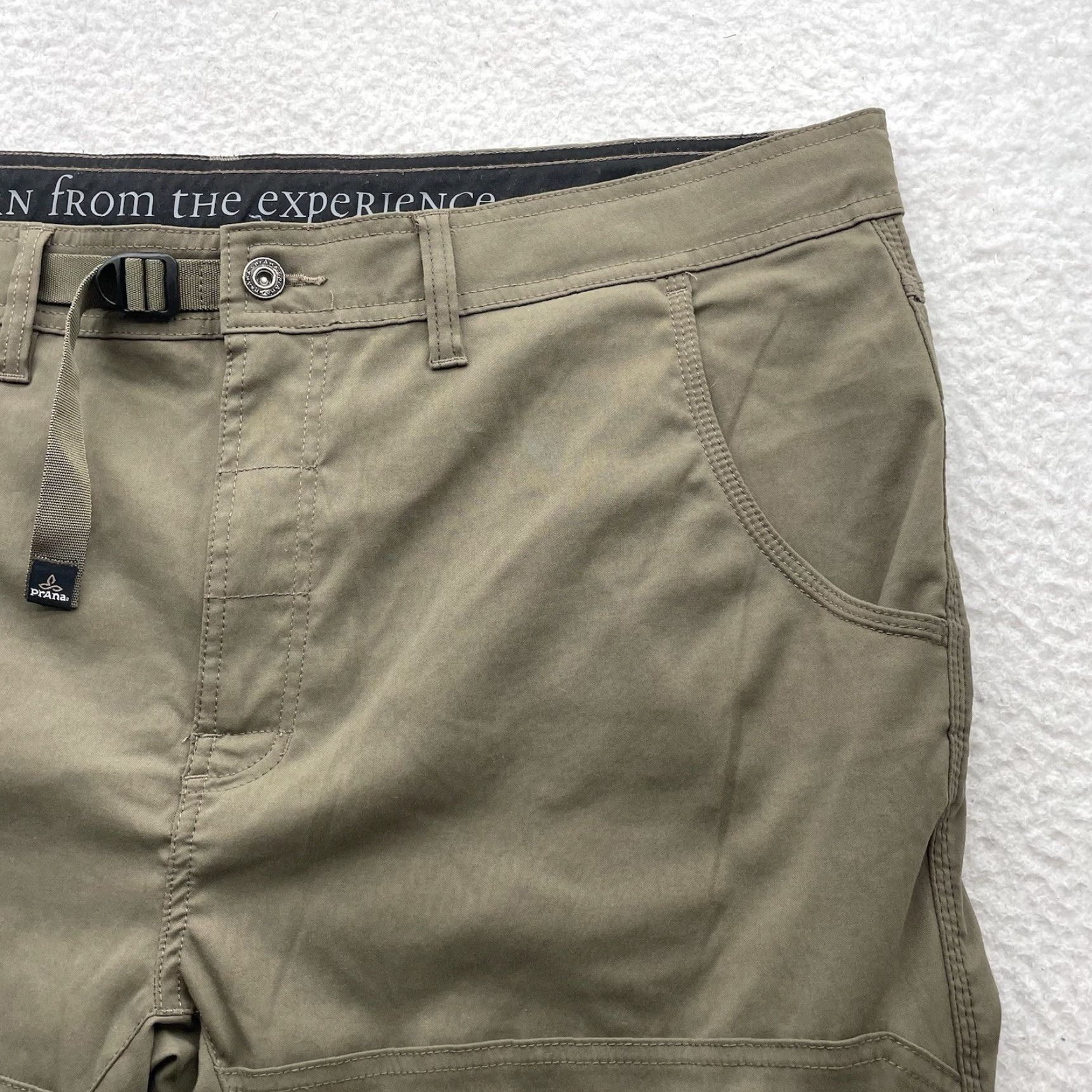 PRAna Zion Cargo Pants Mens 44x30 Green Nylon Quick Dry Hiking Trousers Regular Fit -Sport, Agile, Outdoor, 90s? (adjust).