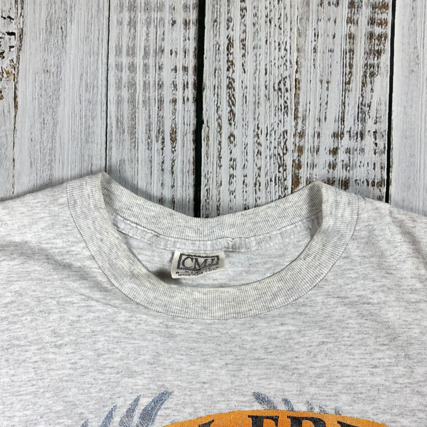 Born VINTAGE CMJ 90s Motorcycle Eagle Graphic Tee Shirt Adult XL Gray Mens Size US XL / EU 56 / 4 - 7 Thumbnail