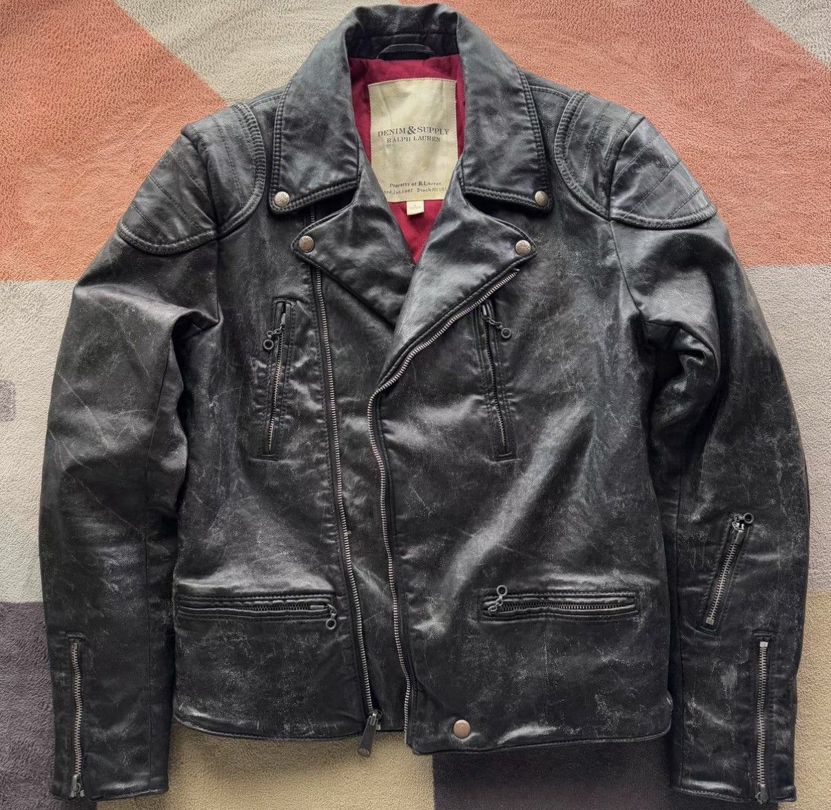 Denim & Supply Ralph Lauren Ralph Lauren Denim Supply Asymmetrical Zip Moto Jacket K22 Size US S / EU 44-46 / 1 - 3 Thumbnail