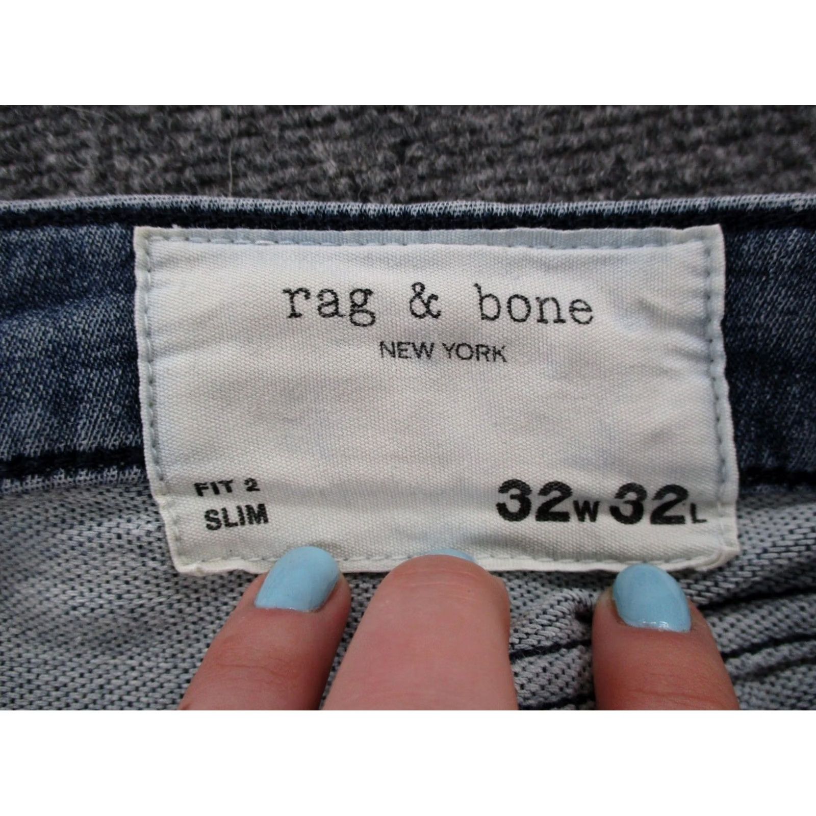 Rag & Bone rag & bone Jeans Mens 32 X 32 Blue Denim Straight Casual Jeans Size US 30 / EU 46 - 7 Thumbnail
