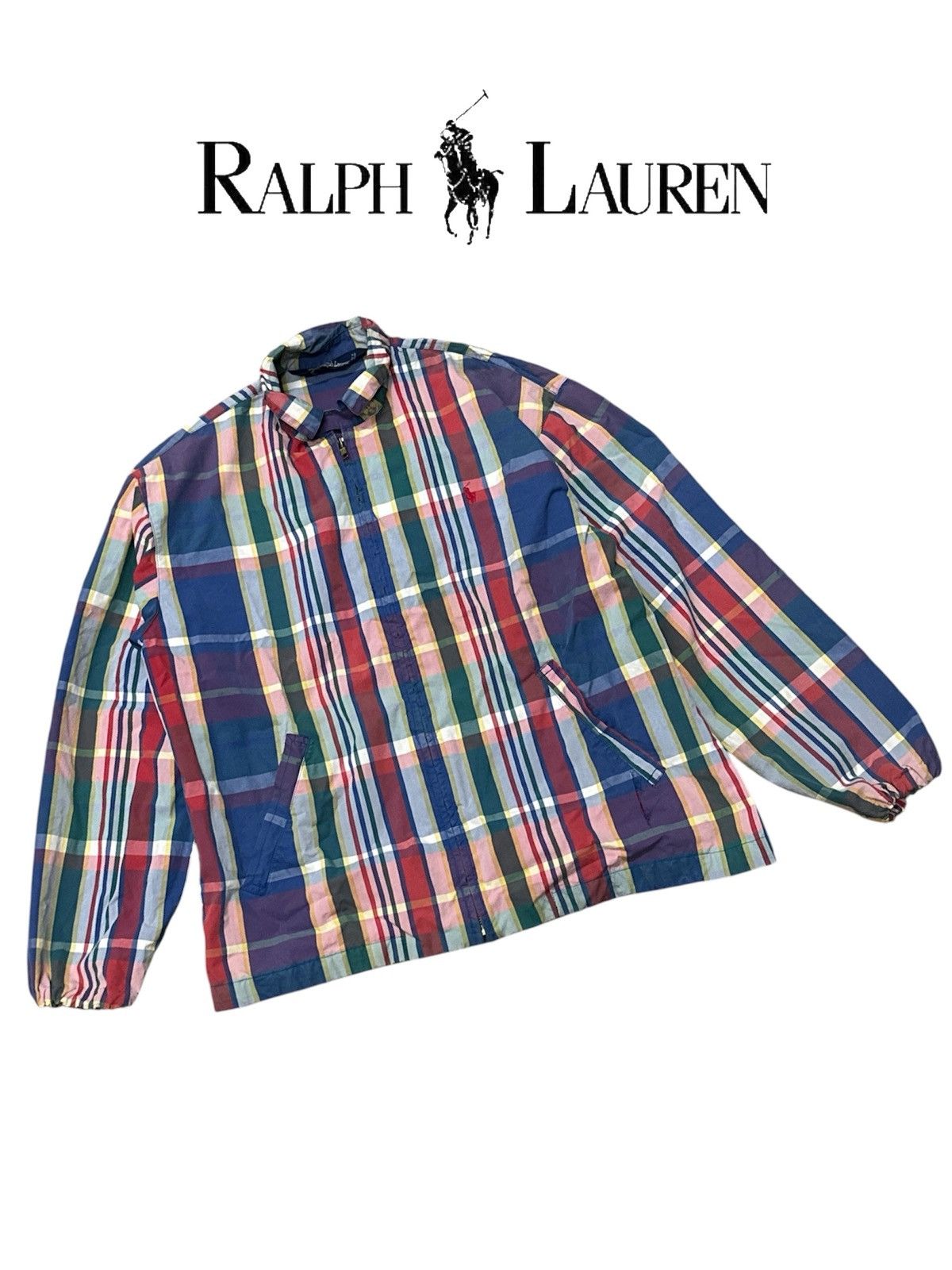 Polo Ralph Lauren Vintage Polo Ralph Lauren Plaid Zipper Light Jacket Size US M / EU 48-50 / 2 - 1 Thumbnail