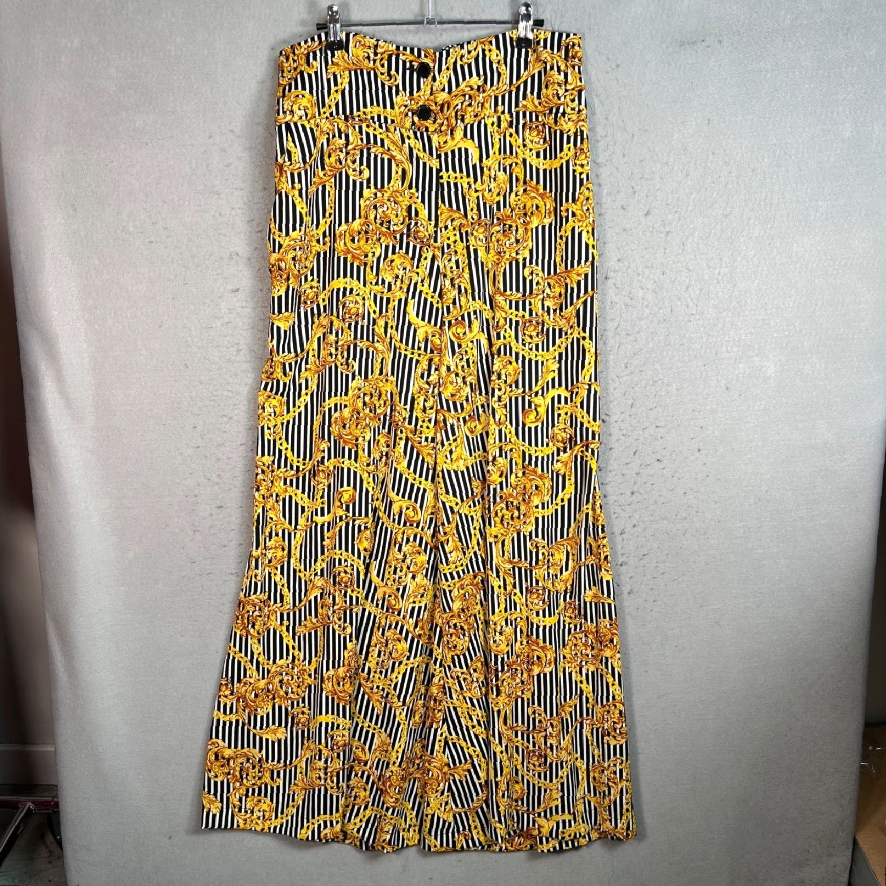 Vintage VINTAGE Walter Baker Striped & Chain Print Button-Up Shirt & Wide Leg Pants Set M / 10 Womens Outfit/Set Size M / US 6-8 / IT 42-44 - 5 Thumbnail