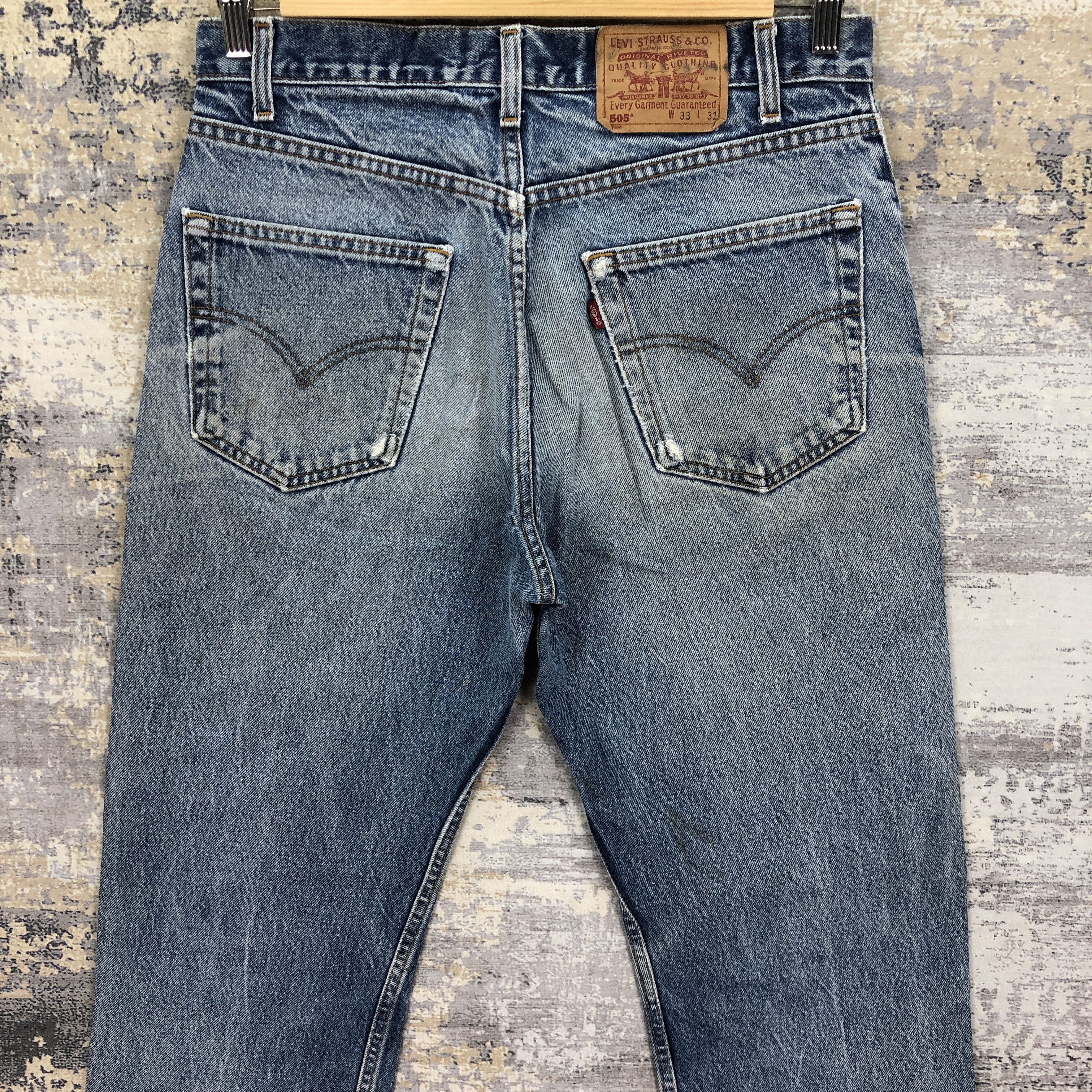 Levi's Vintage Distressed Levis 505 Jeans Levi's Stonewash Denim Size US 32 / EU 48 - 4 Thumbnail