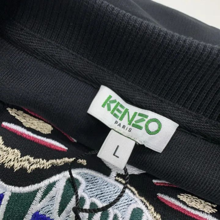 Kenzo KENZO Tiger Embroidered Black Sweatshirt for Men -2507 Size US L / EU 52-54 / 3 - 4 Thumbnail