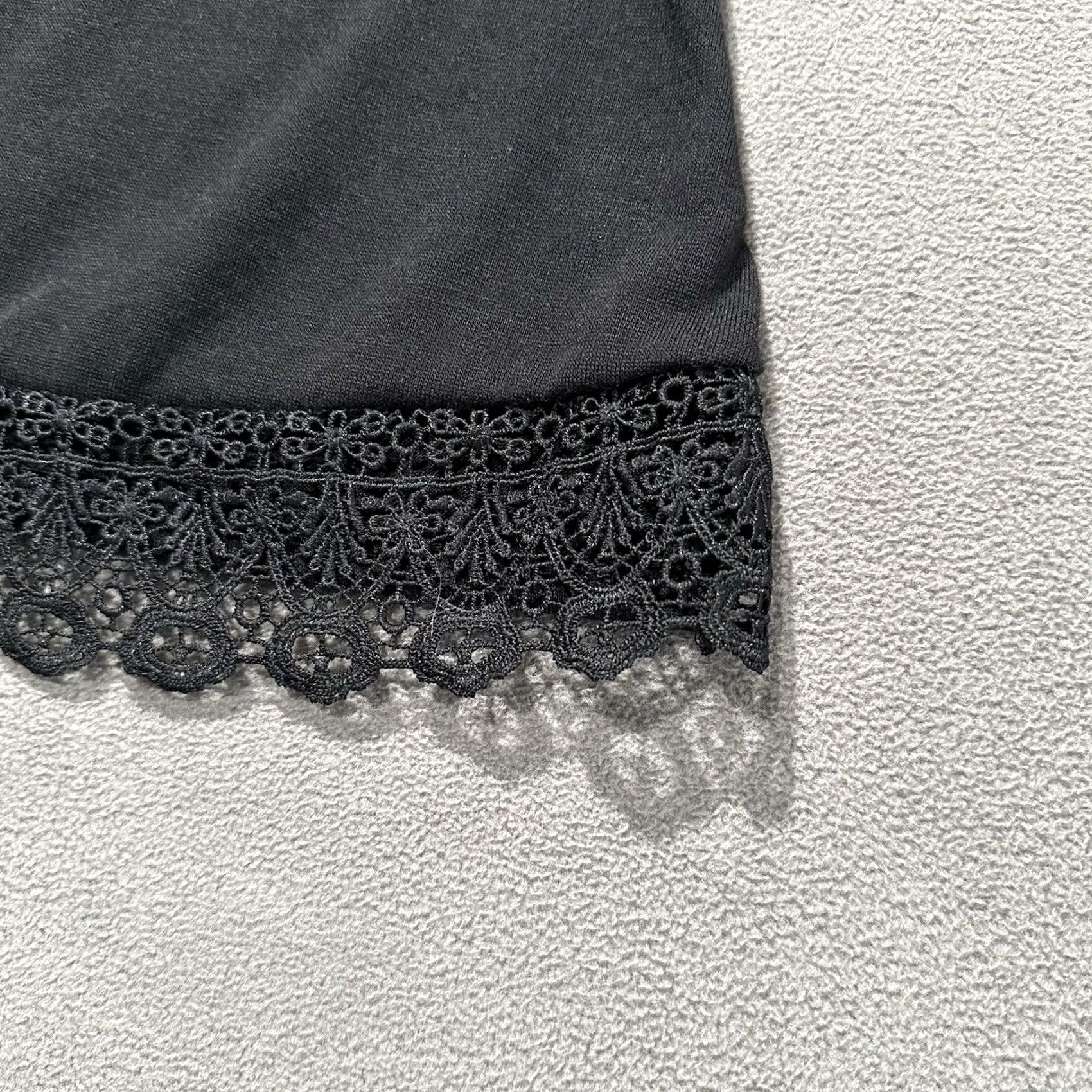 Vintage Moral Fiber Cardigan Sweater Womens Large Black Open Crochet Wrap Lightweight Size L / US 10 / IT 46 - 7 Thumbnail
