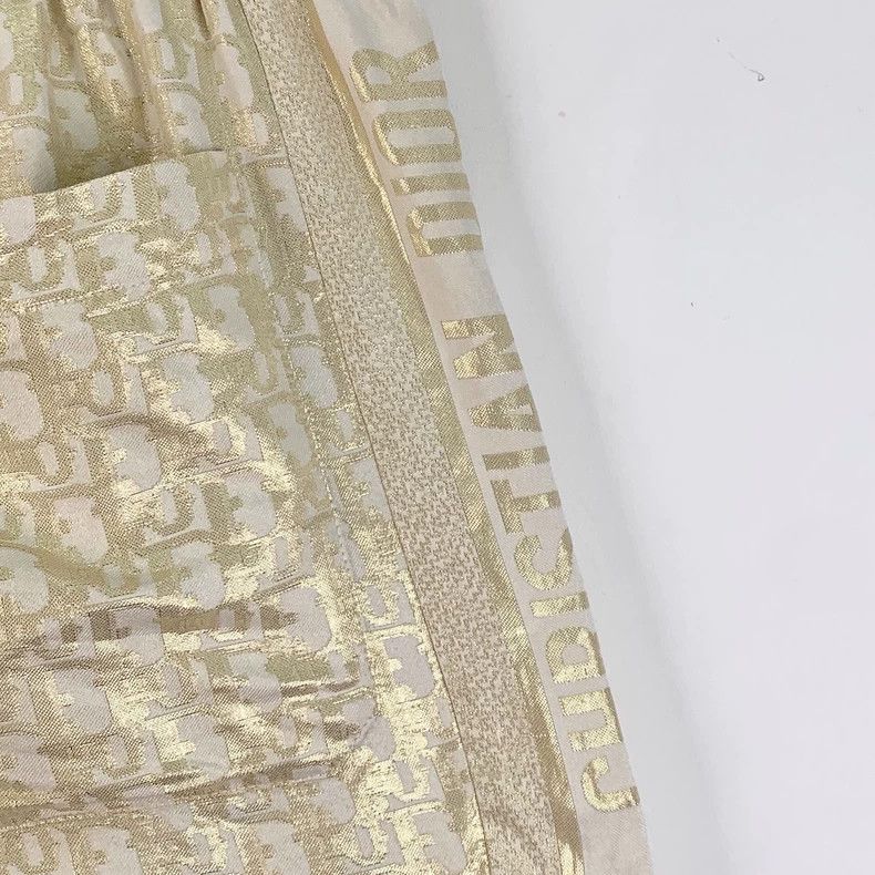 Dior Dior Gold logo jacquad full-printed mulberry silk casual s Size 25" / US 0 / IT 36 - 5 Thumbnail