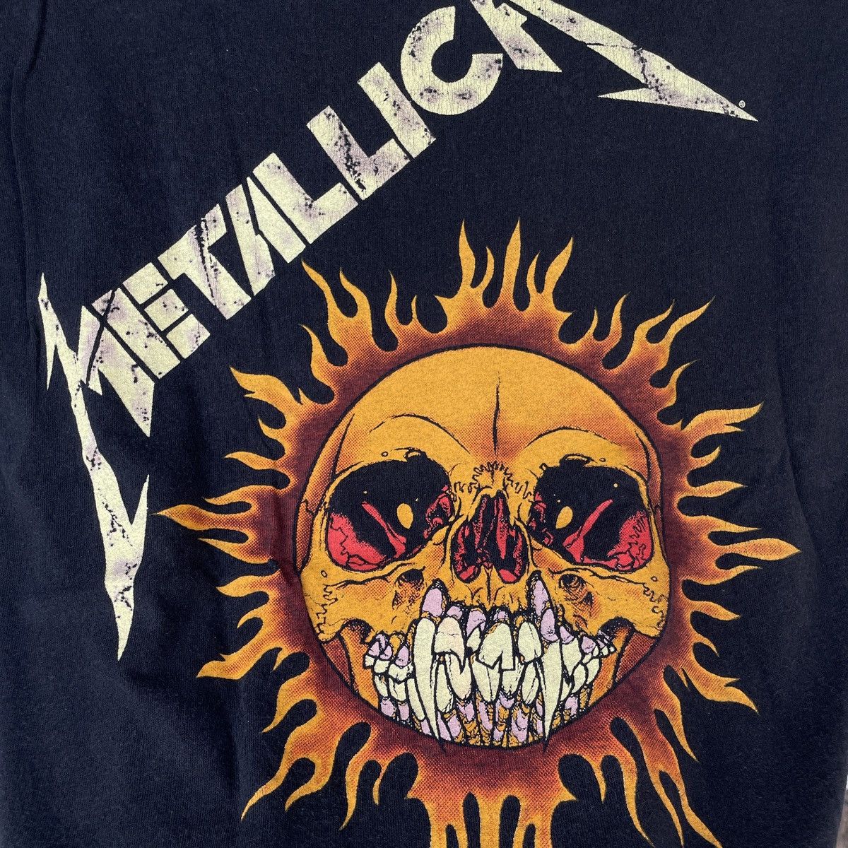 Giant Vintage 1994 Metallica Pushead Flaming Vampire Skull Tee Size US L / EU 52-54 / 3 - 7 Thumbnail