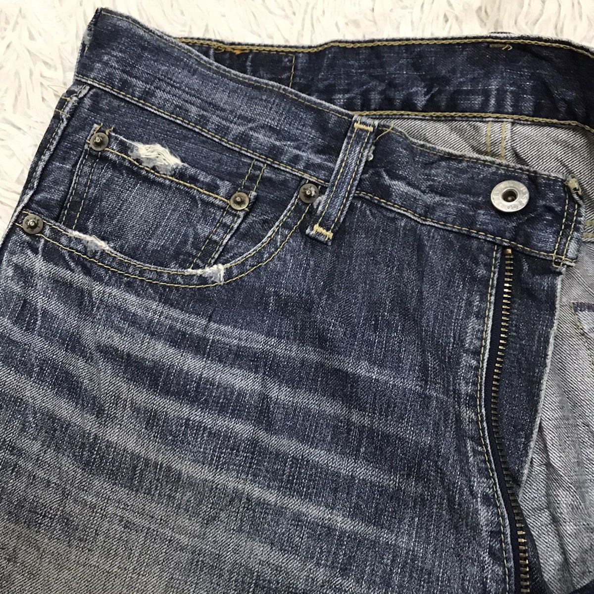 Levi's Vintage Levis 502 Distressed Design Denim Jeans Size US 32 / EU 48 - 13 Thumbnail