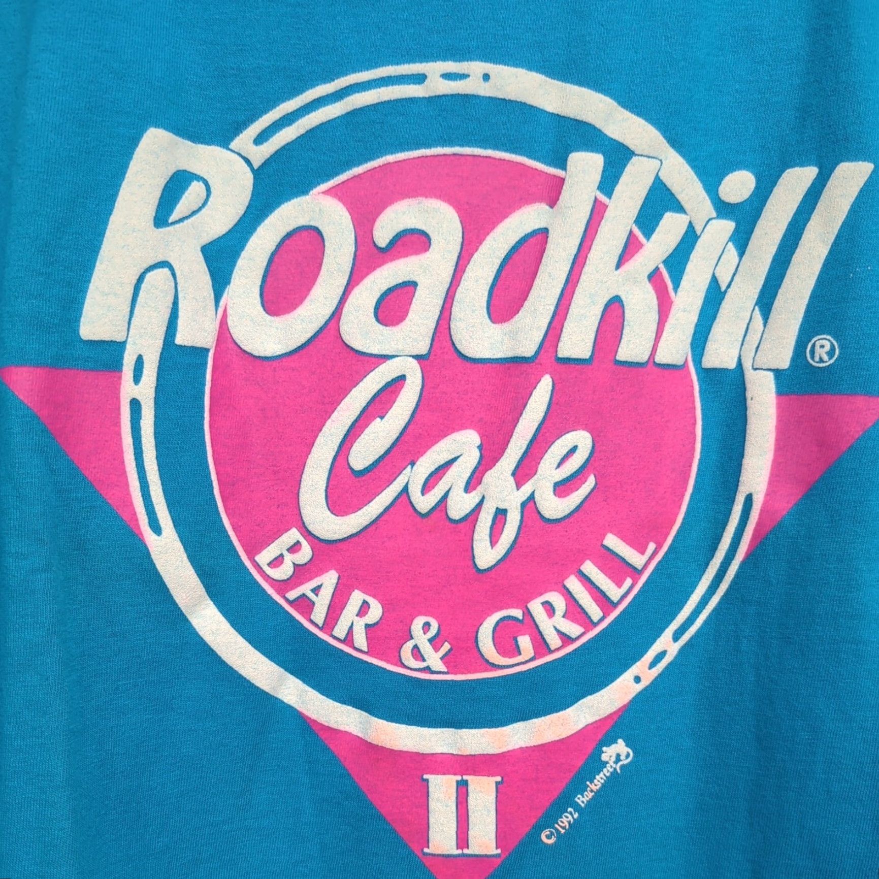 Jerzees VINTAGE Roadkill Cafe T Shirt Glow In The Dark New USA Made 2XL XXL Blue Jerzees Shirt Mens 90s Glow Size US XXL / EU 58 / 5 - 7 Thumbnail