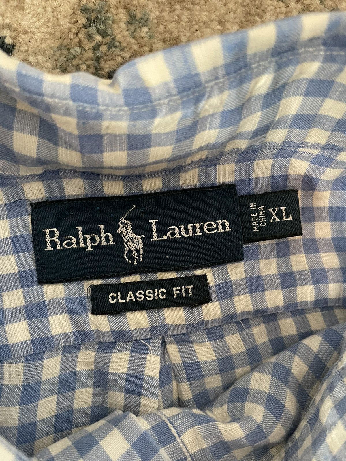 Polo Ralph Lauren × Vintage Silk & Linen Check Button Down Sport Shirt Size US XL / EU 56 / 4 - 4 Thumbnail