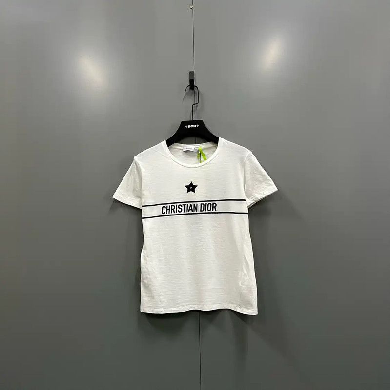 Dior Dior Summer White Cotton Short Sleeve T-Shirt 0089 Size M / US 6-8 / IT 42-44 - 1 Thumbnail