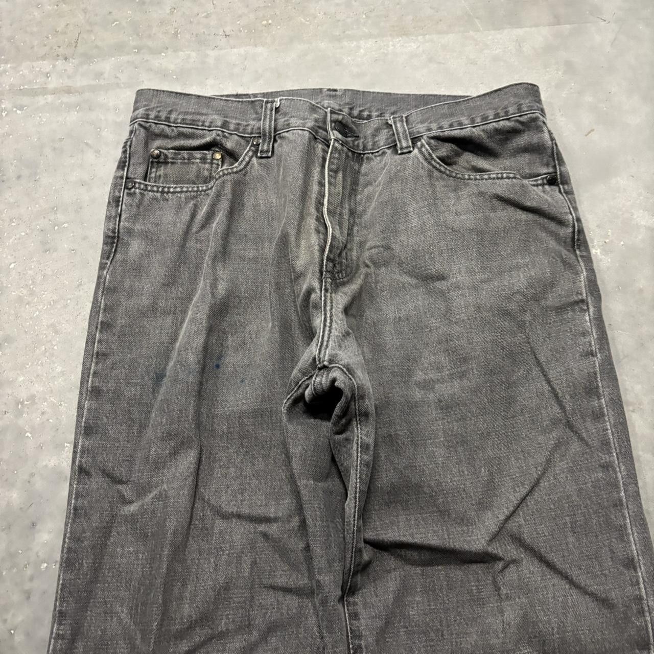 Japanese Brand × Vintage Crazy Vintage Y2K/2000s Faded Grey Streetwear Grunge Denim Jeans! Size US 32 / EU 48 - 5 Thumbnail