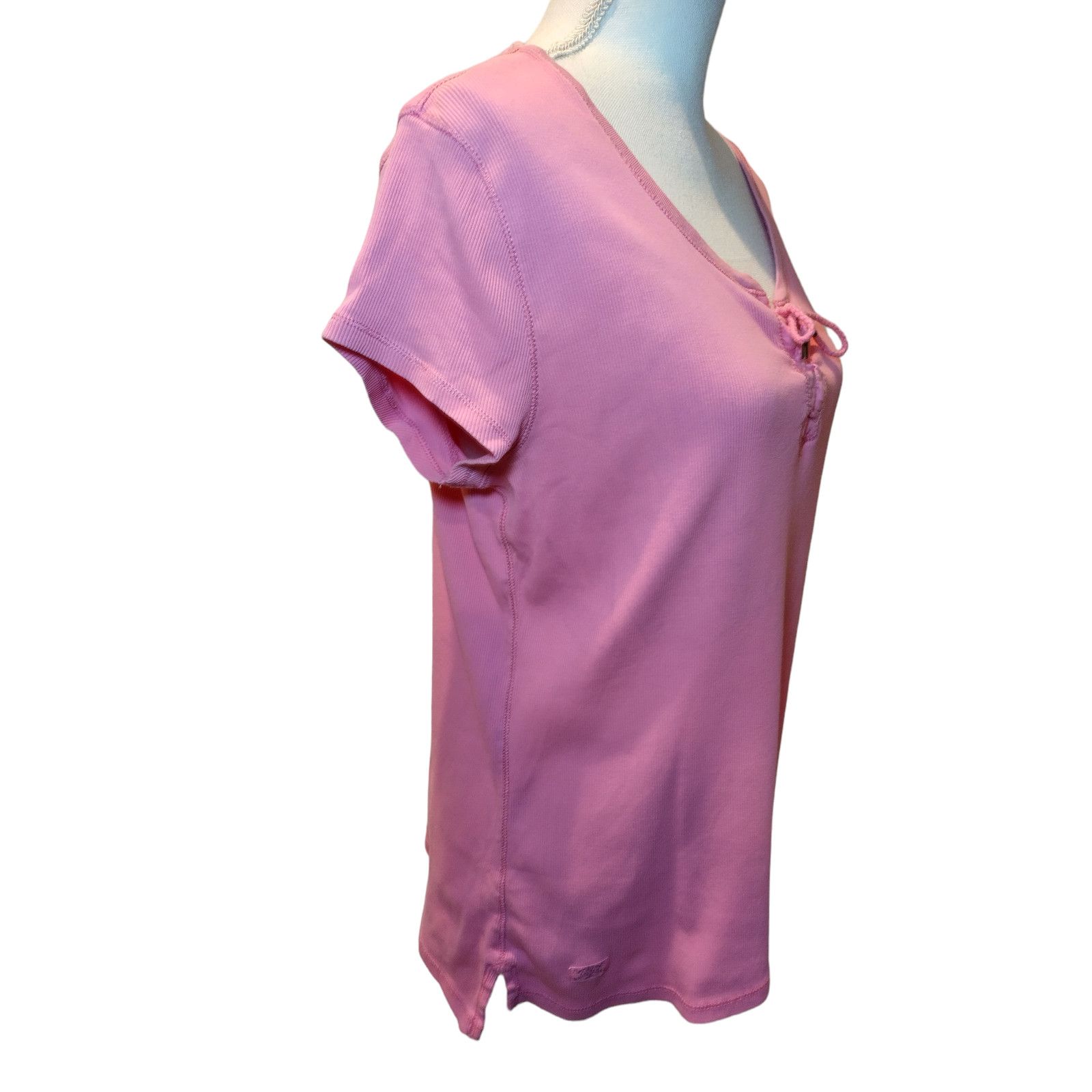 Lauren Ralph Lauren Lauren Ralph Lauren Womens Lace Up Blouse Top Knit Pink XL Size XL / US 12-14 / IT 48-50 - 3 Thumbnail