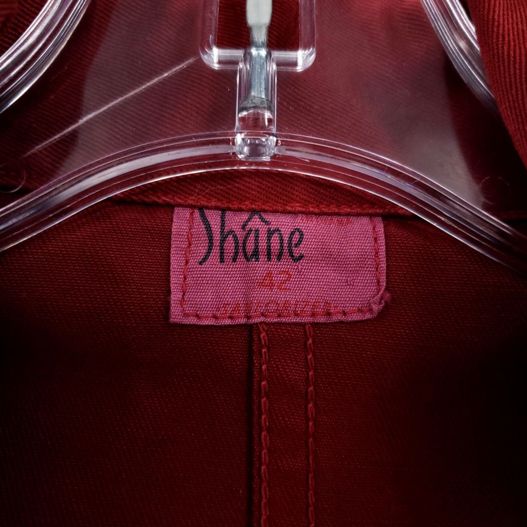 Vintage VINTAGE Shane Womens Red Cropped Suit Jacket Single Breasted Notched Formal Size 8 Size M / US 6-8 / IT 42-44 - 7 Thumbnail