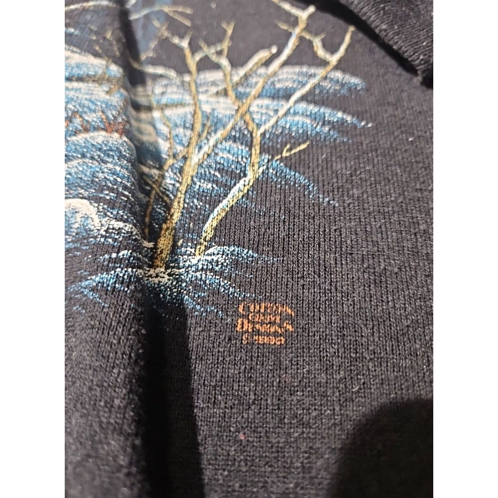Lee Vintage Sturdy Sweats by Lee Sweatshirt Mens XL Black Wolf Mountain USA 90s Size US XL / EU 56 / 4 - 6 Thumbnail