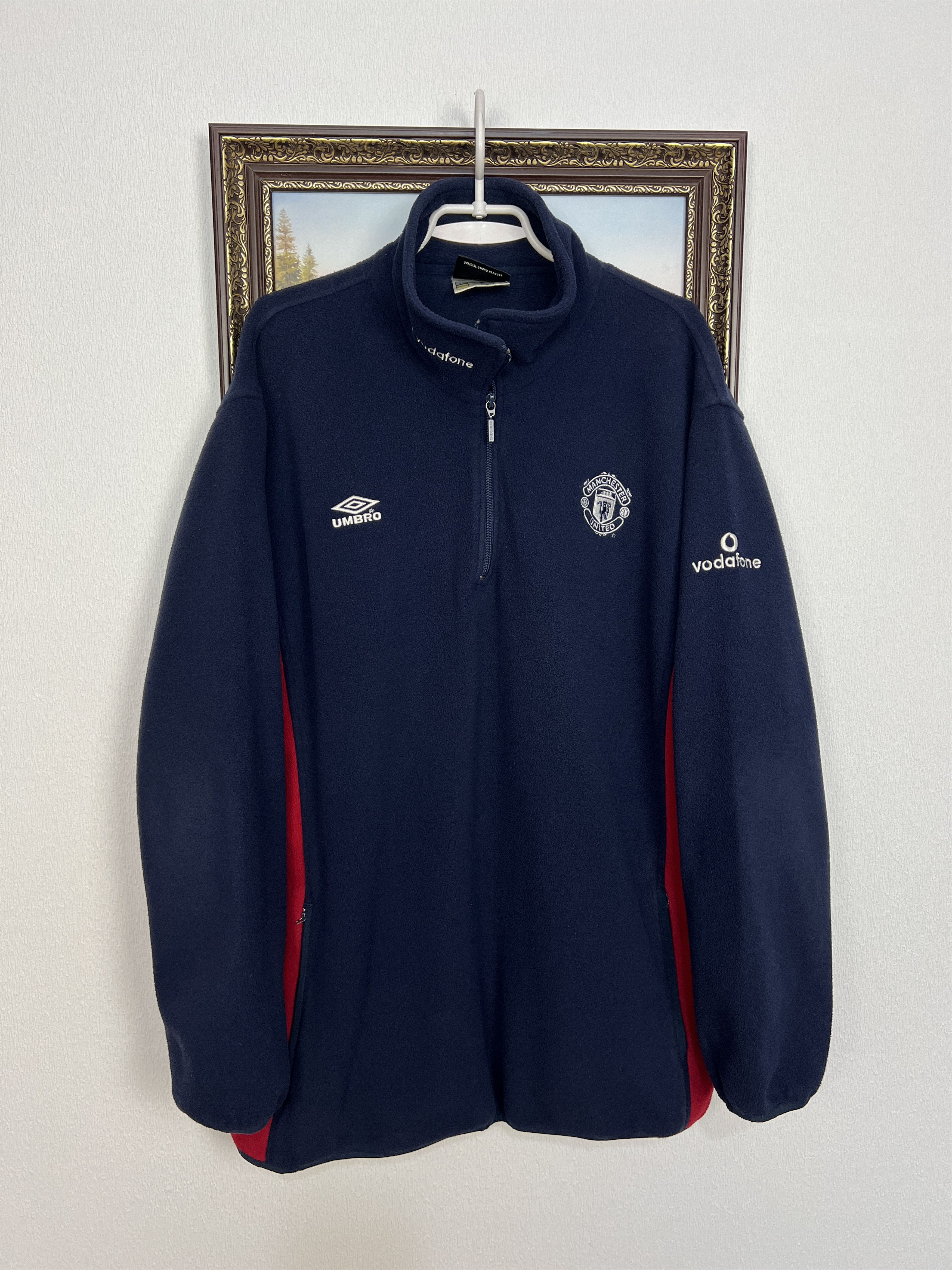 Umbro Vintage Manchester United Fleece Jacket Soccer Track Top Size US XXL / EU 58 / 5 - 1 Thumbnail
