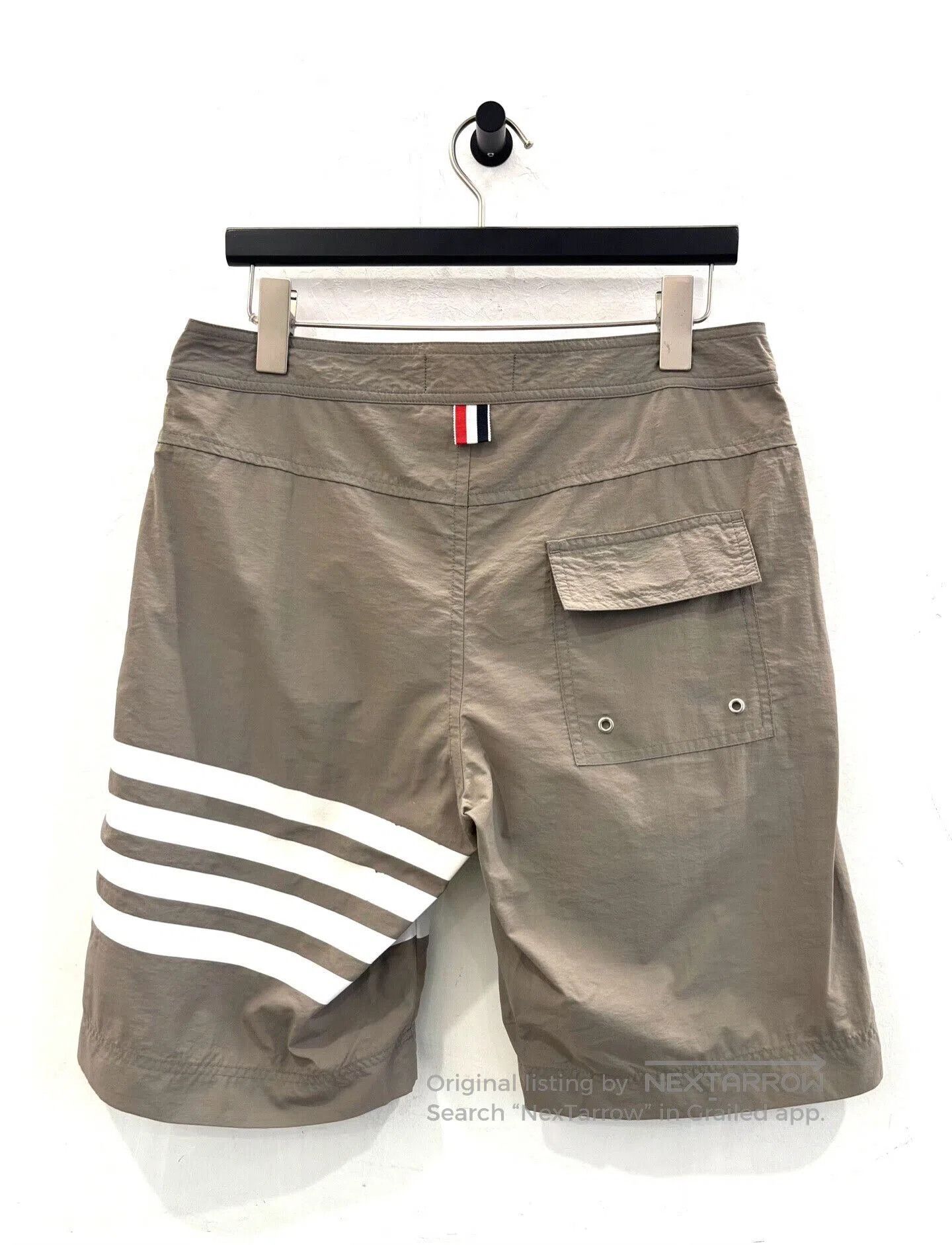 Thom Browne gray casual shorts with stripes by Thom Browne. Size US 27 - 3 Thumbnail