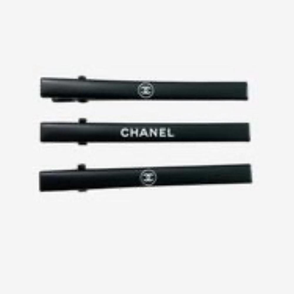 image of New Chanel Beauty 3X Hair Clips, Hair Pins, Black, Women's