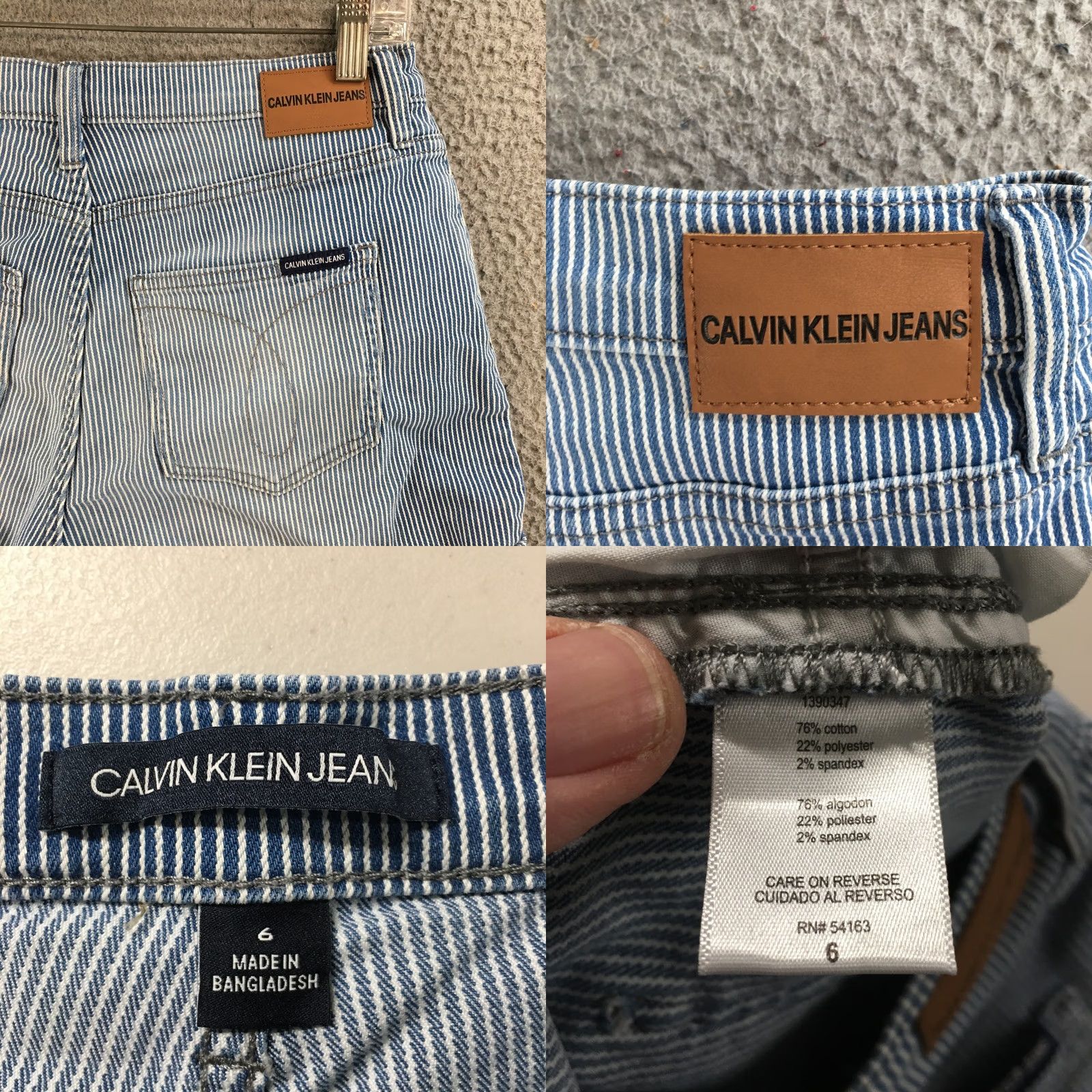 Calvin Klein Calvin Klein Short Bermuda Mid Rise Cuffed Hem Cotton Blend Blue Womens 6 Shirt Casual Modern 30 Blue 5-Pocket Denim Spring Summer Fall Women Size 28" / US 6 / IT 42 - 9 Thumbnail