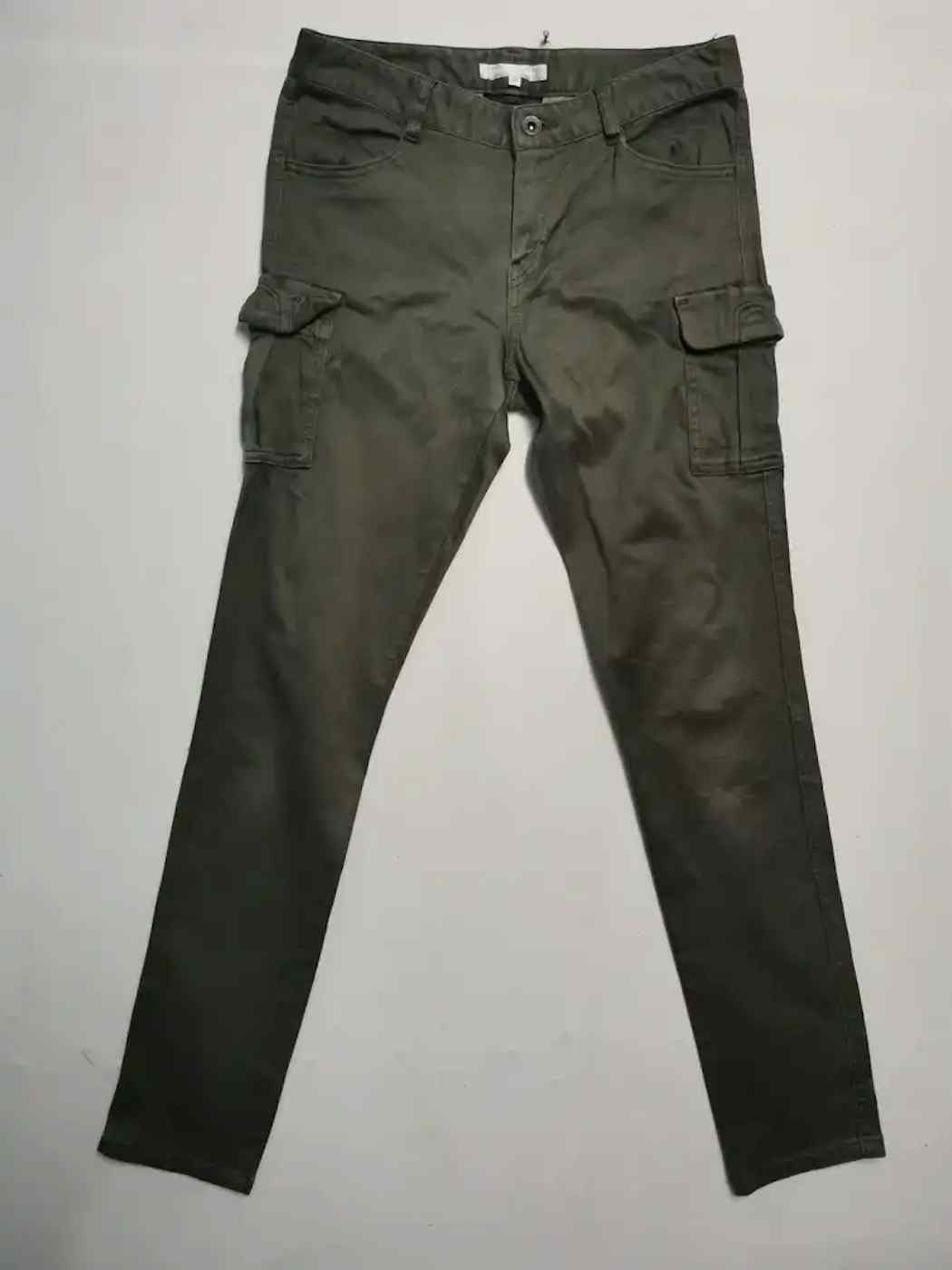 Japanese Brand Nicole White Tactical Multipocket Cargo Pants Size US 27 - 1 Thumbnail