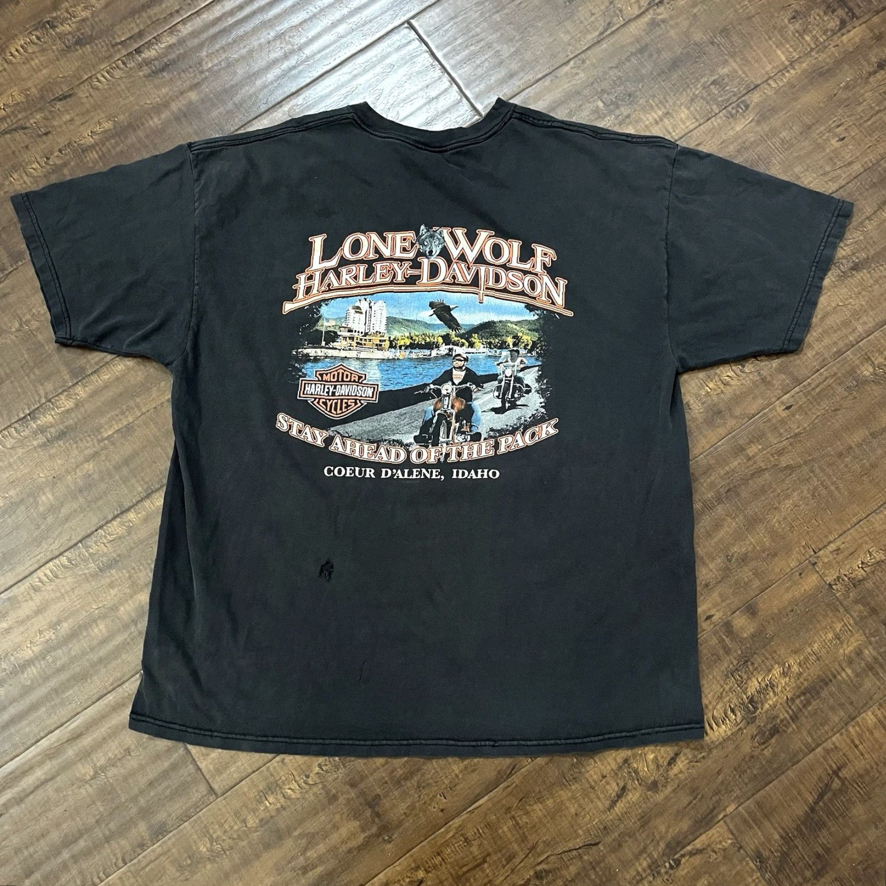 Harley Davidson VINTAGE Harley-Davidson T-Shirt Men XL Black Motorcycle Biker 90s Outdoor Size US XL / EU 56 / 4 - 2 Thumbnail