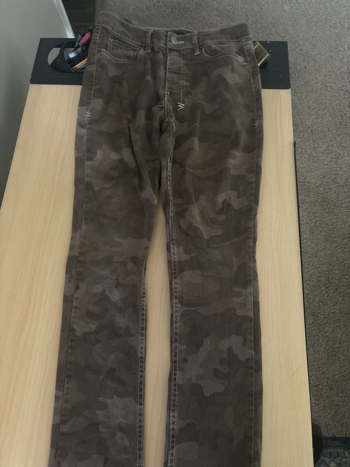 Ksubi Kubi Camo Slim Staight Jeans Size US 29 - 4 Thumbnail