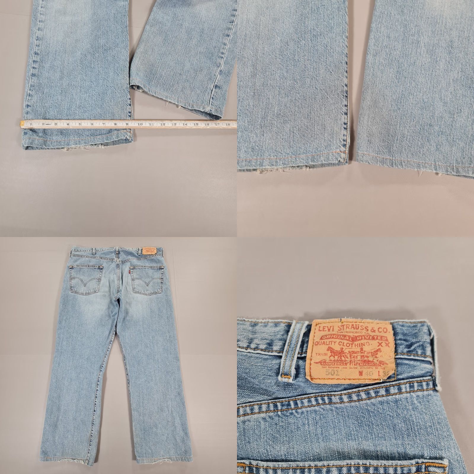 Levi's VINTAGE Levi's 501 Jeans Mens Blue W40 L30 Straight Leg Regular Fit Denim Y2K Jeans Size US 32 / EU 48 - 8 Thumbnail