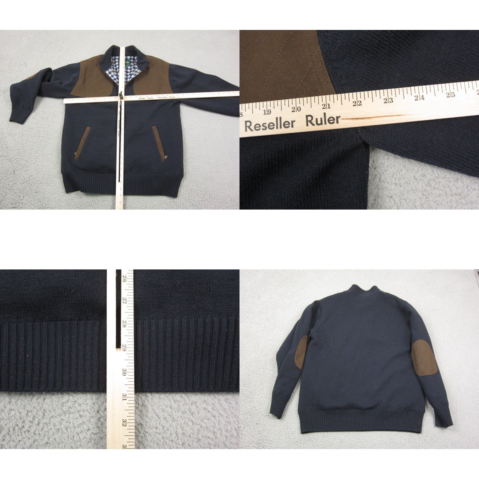 Orvis Orvis Sweatshirt Mens 90s Classic Pullover Mock Neck 1/4 Zip Wool Blue M Adult Regular Fleece Lined Size US M / EU 48-50 / 2 - 9 Thumbnail