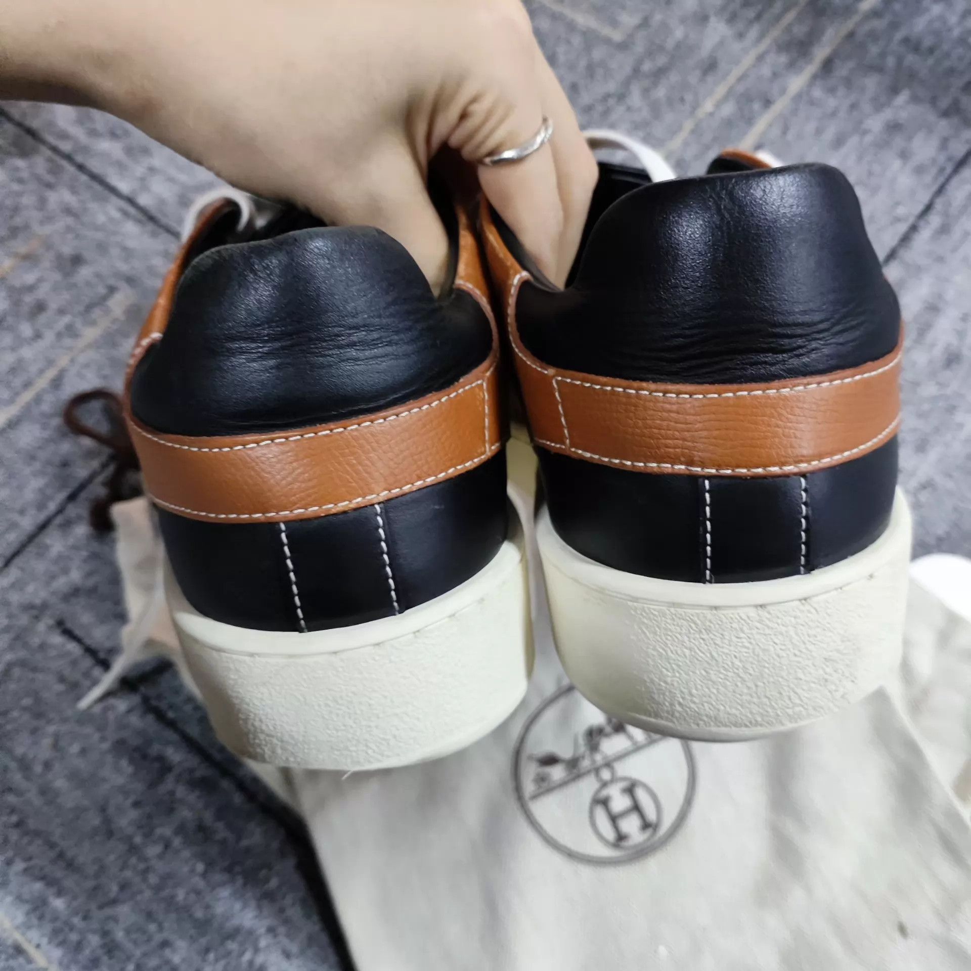 Hermes Hermès Brown Leather Sneaker 40 Size US 7 / EU 40 - 5 Thumbnail
