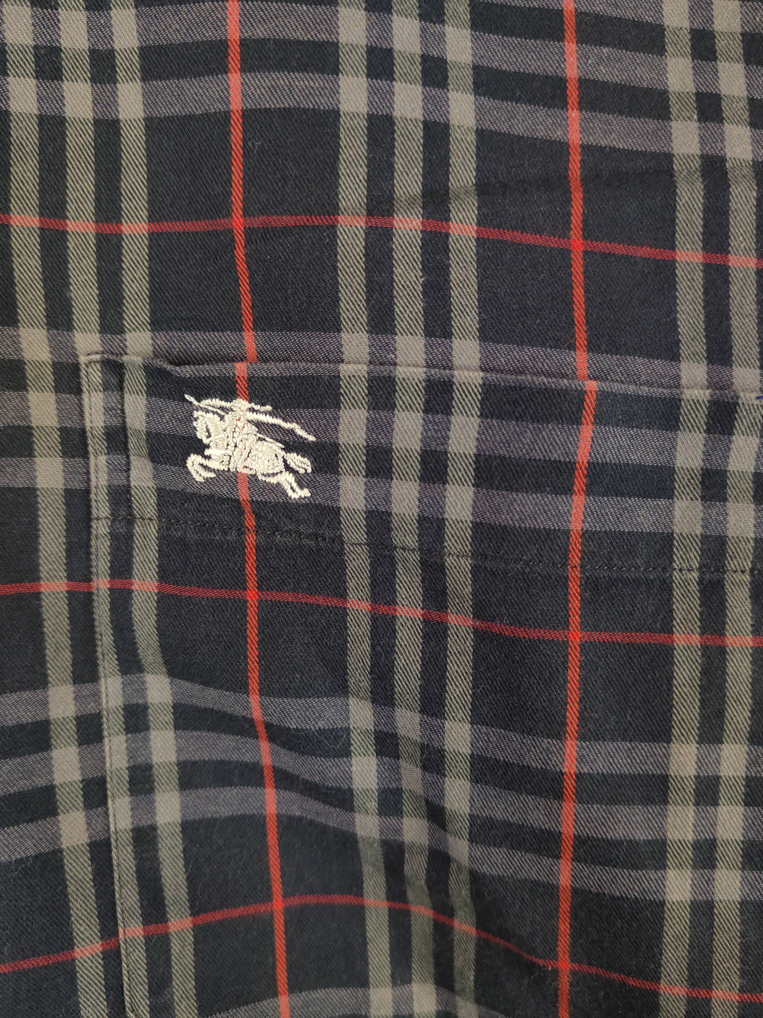 Burberry DLL Burberrys Navy Button Ups Shirts #023 Size US M / EU 48-50 / 2 - 2 Thumbnail