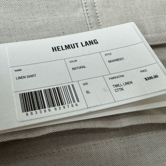 Helmut Lang Helmut Lang Twill Linen Shirt Natural Tan Men’s XL Size US XL / EU 56 / 4 - 3 Thumbnail