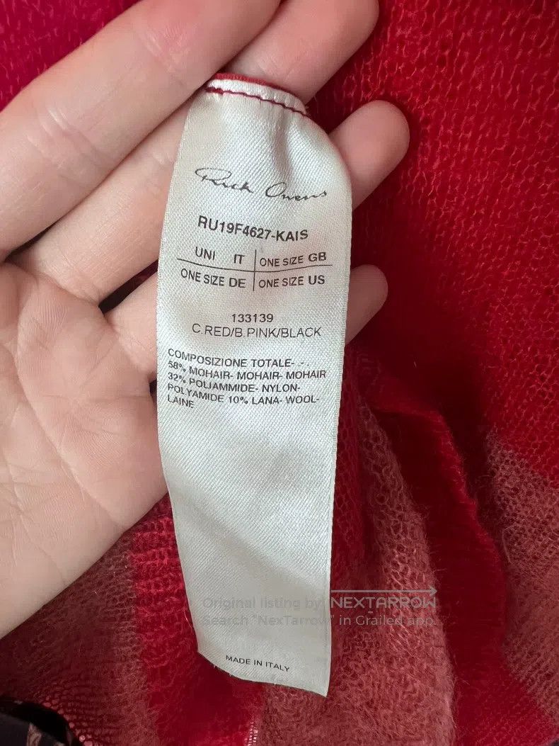 Rick Owens Rick Owens size os Red patchwork mohair sweater Size US M / EU 48-50 / 2 - 4 Thumbnail