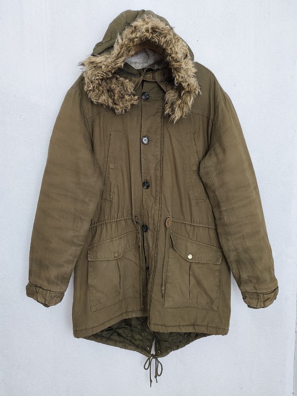 Aeropostale × Vintage Vintage Aeropostale Hoodie Fur & Faux Fur Jacket Size L / US 10 / IT 46 - 1 Thumbnail