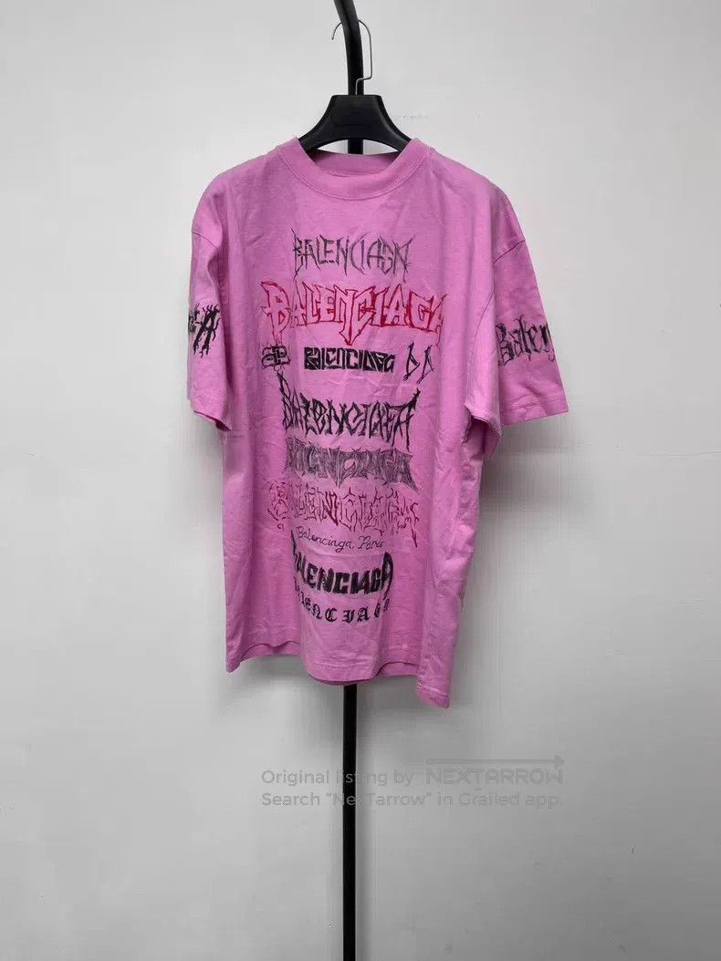 Balenciaga Balenciaga Letter Printed Round Neck Short Sleeve Size XS / US 0-2 / IT 36-38 - 1 Thumbnail
