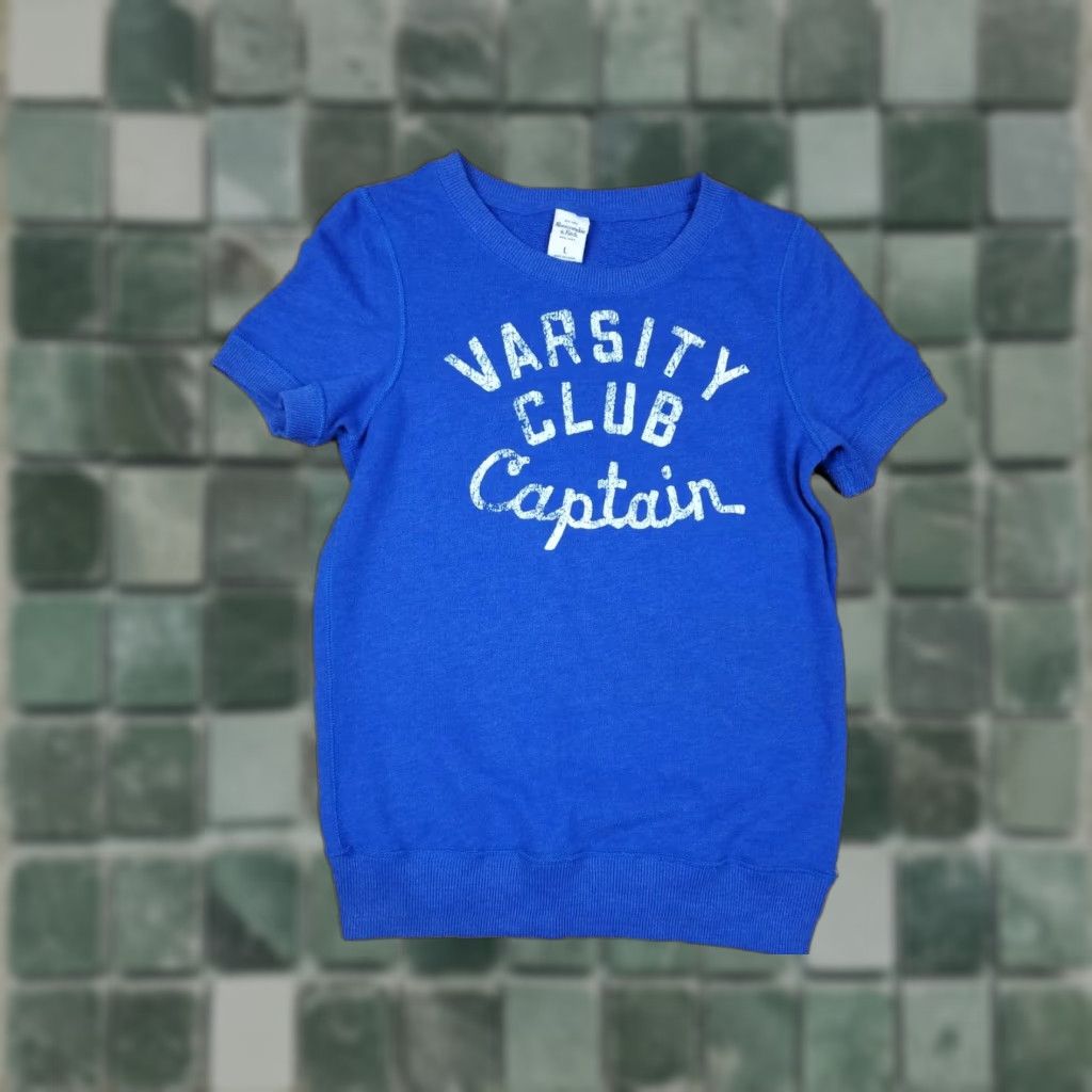 Abercrombie & Fitch Abercrombie & Fitch Blue Short Sleeves T-Shirt Sweatshirt Sz Large - Men - Round Neck - Short Sleeve - Classic Fit - USA Theme - 90s Retro Size US L / EU 52-54 / 3 - 1 Thumbnail