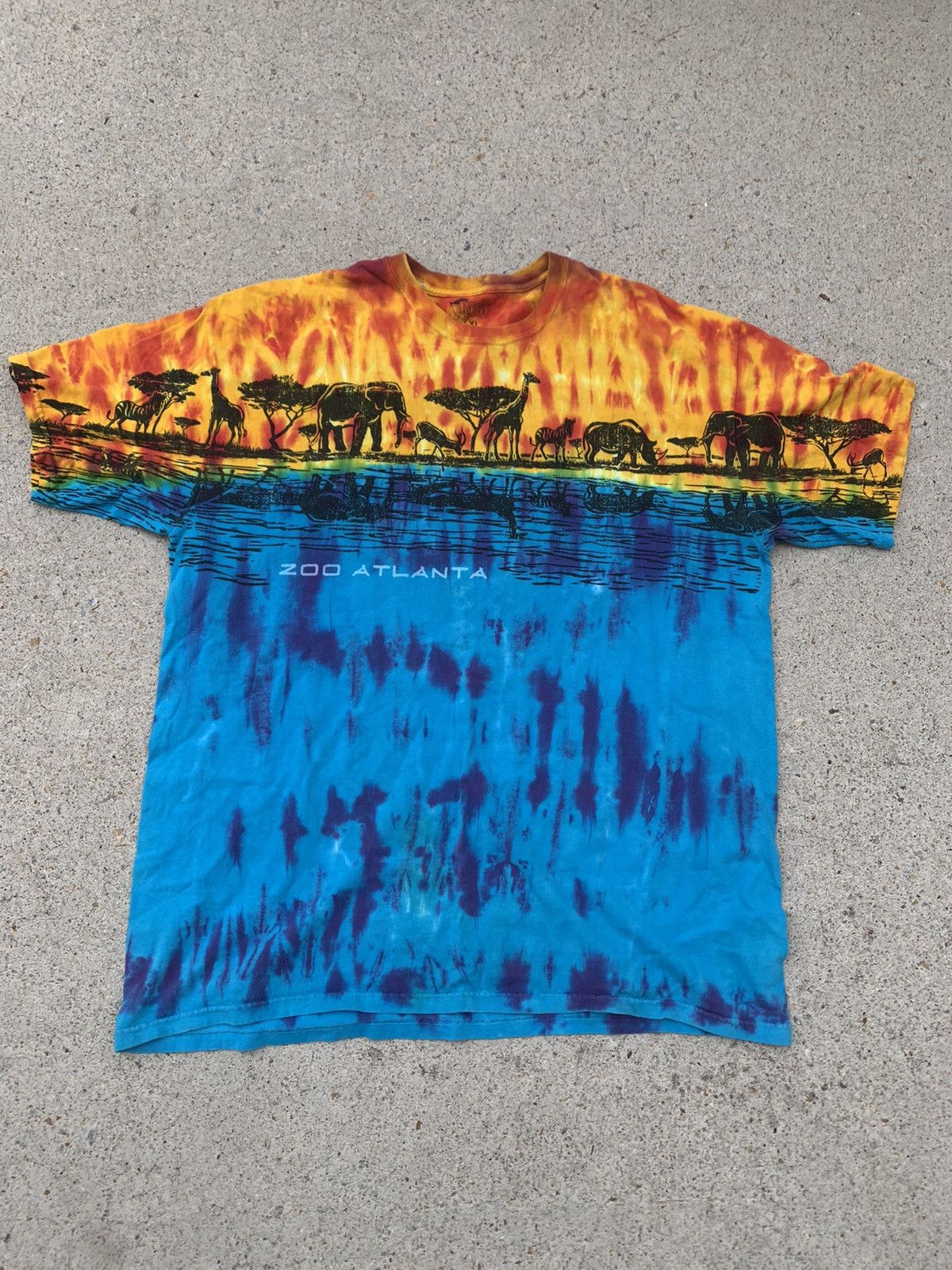 Vintage Vintage Zoo Atlanta Tie-Dye T Shirt Size US XL / EU 56 / 4 - 1 Thumbnail