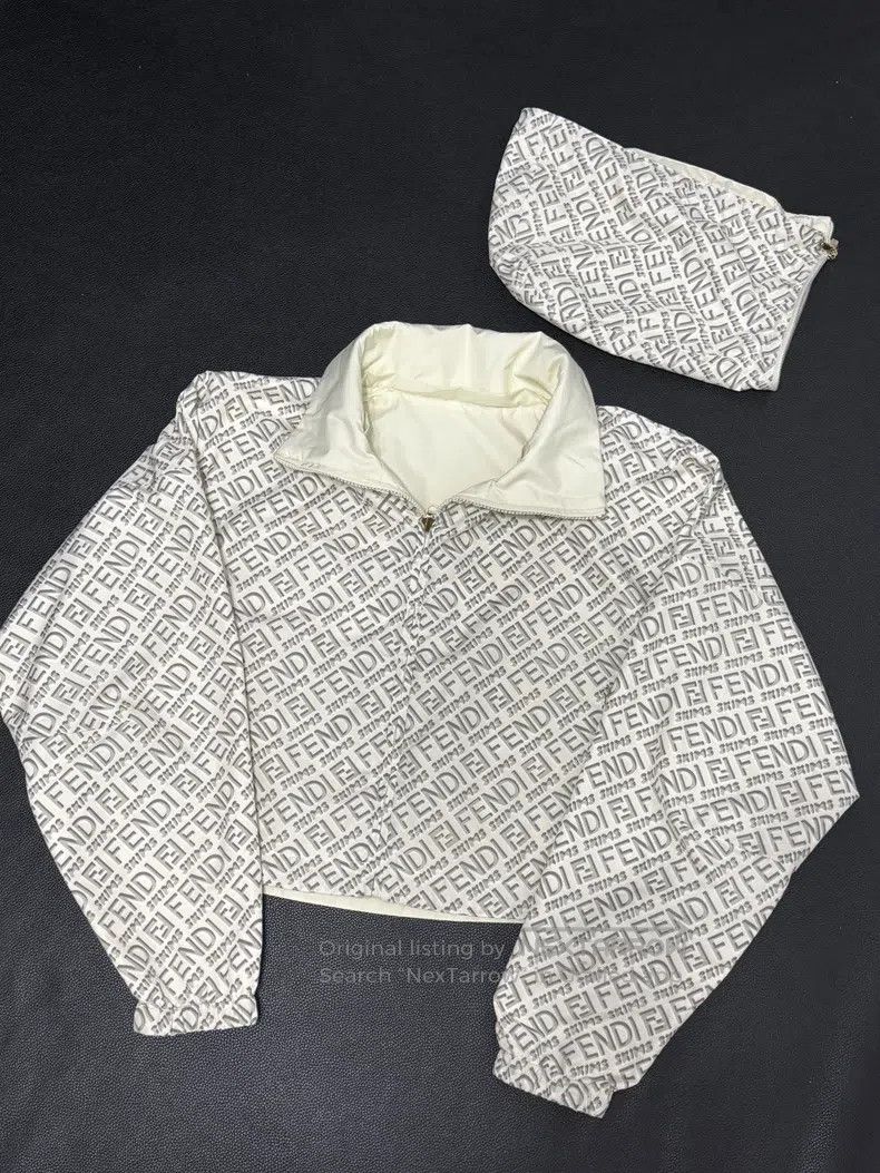 Fendi Fendi Monogrammed Letter Logo Reversible Hooded Jacket, Wh Size M / US 6-8 / IT 42-44 - 3 Thumbnail