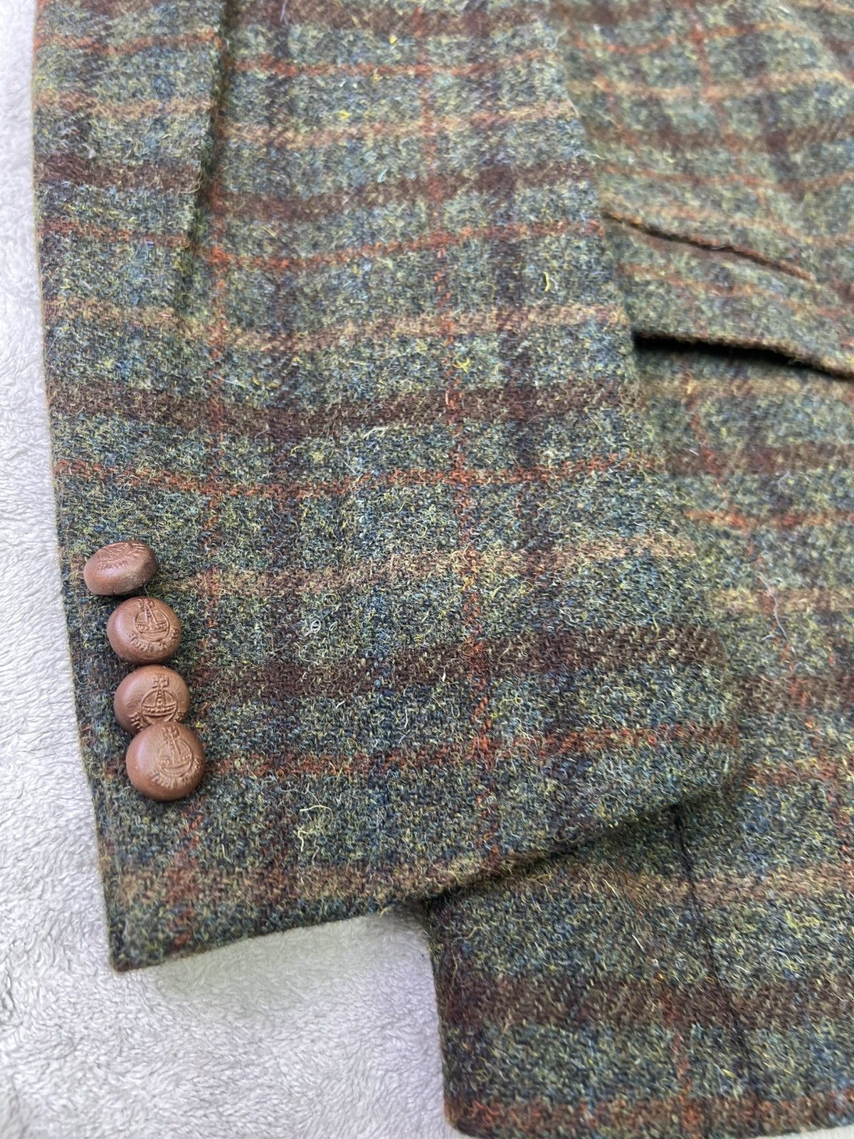 Harris Tweed Contemporary 2010s Carl Gross Harris Tweed Wool Windowpane Size 42S - 4 Thumbnail