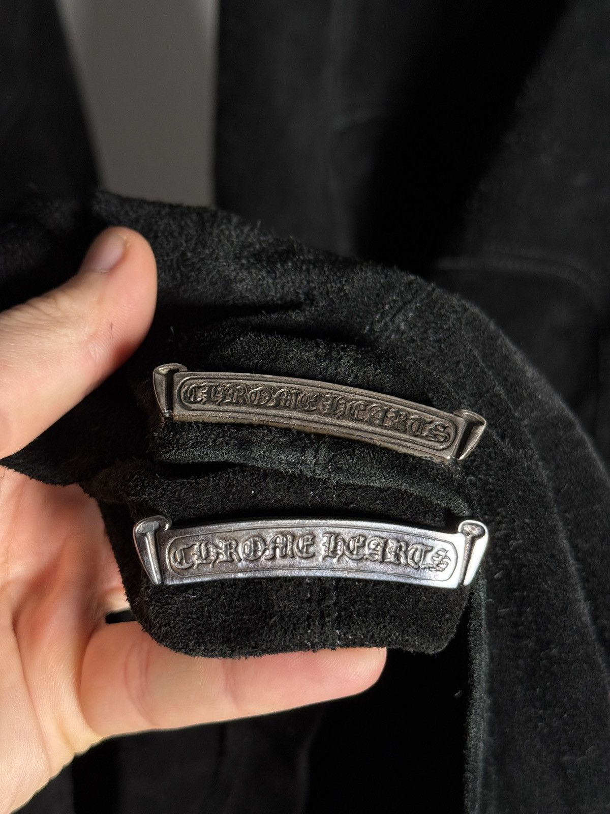 Chrome Hearts 90s GRAIL🚭 SUEDE WESTERN FLEUR JACKET .925 SILVER DOUBLE ZIP Size US L / EU 52-54 / 3 - 7 Thumbnail
