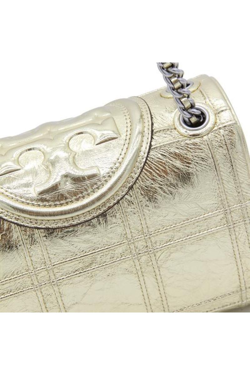 Tory Burch o1s22i1n1024 Size: OS / Fleming Small Shoulder Bag in Gold Size ONE SIZE - 4 Thumbnail