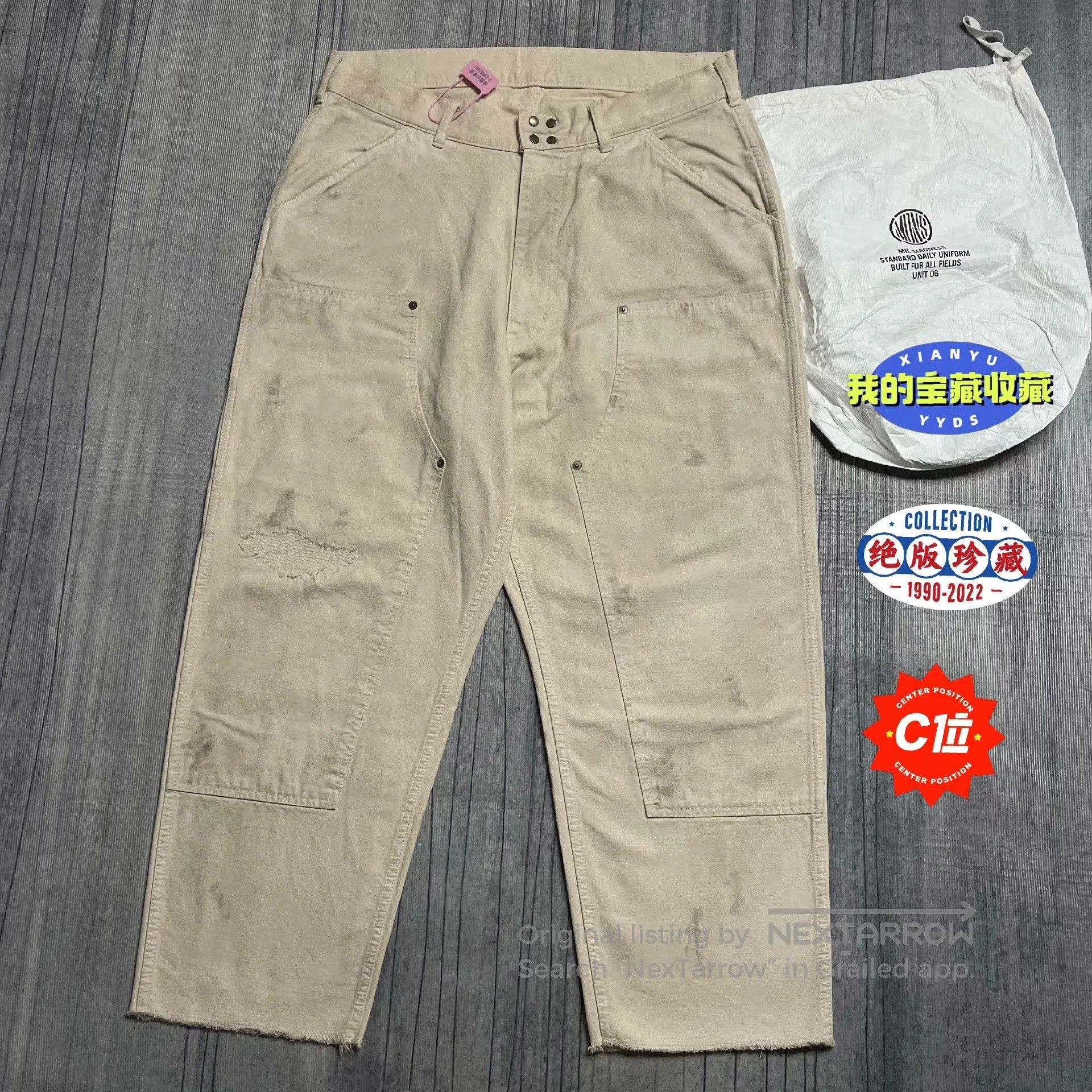 Madness MADNESS 20SS Washed Distressed Cargo Pants. Size US 30 / EU 46 - 1 Thumbnail