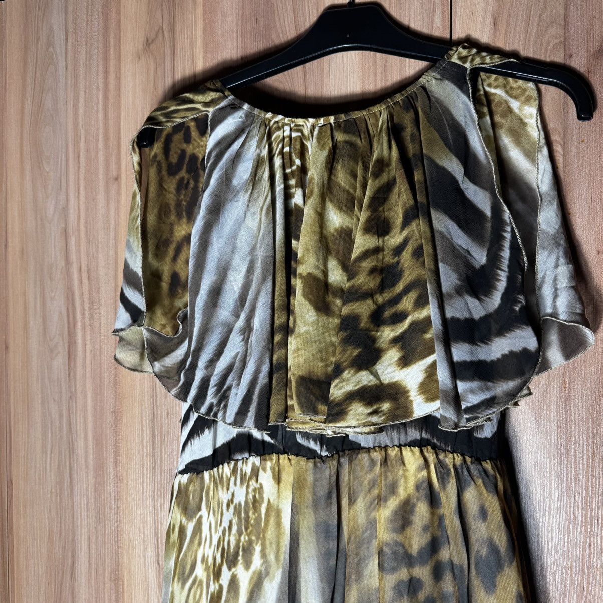 Roberto Cavalli luxury asymmetric roberto cavalli midi dress tiger pattern Size M / US 6-8 / IT 42-44 - 16 Thumbnail
