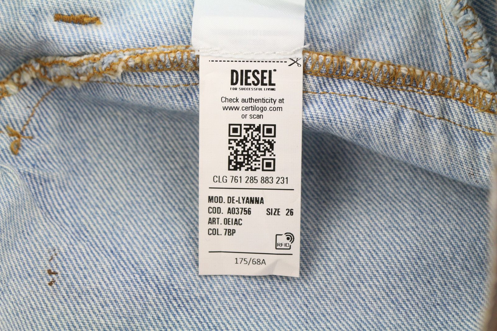 Diesel DE-LYANNA 0EIAC W26 Brown Coated Denim Zip Mini Skirt 41311 Size 26" / US 2 / IT 38 - 11 Thumbnail