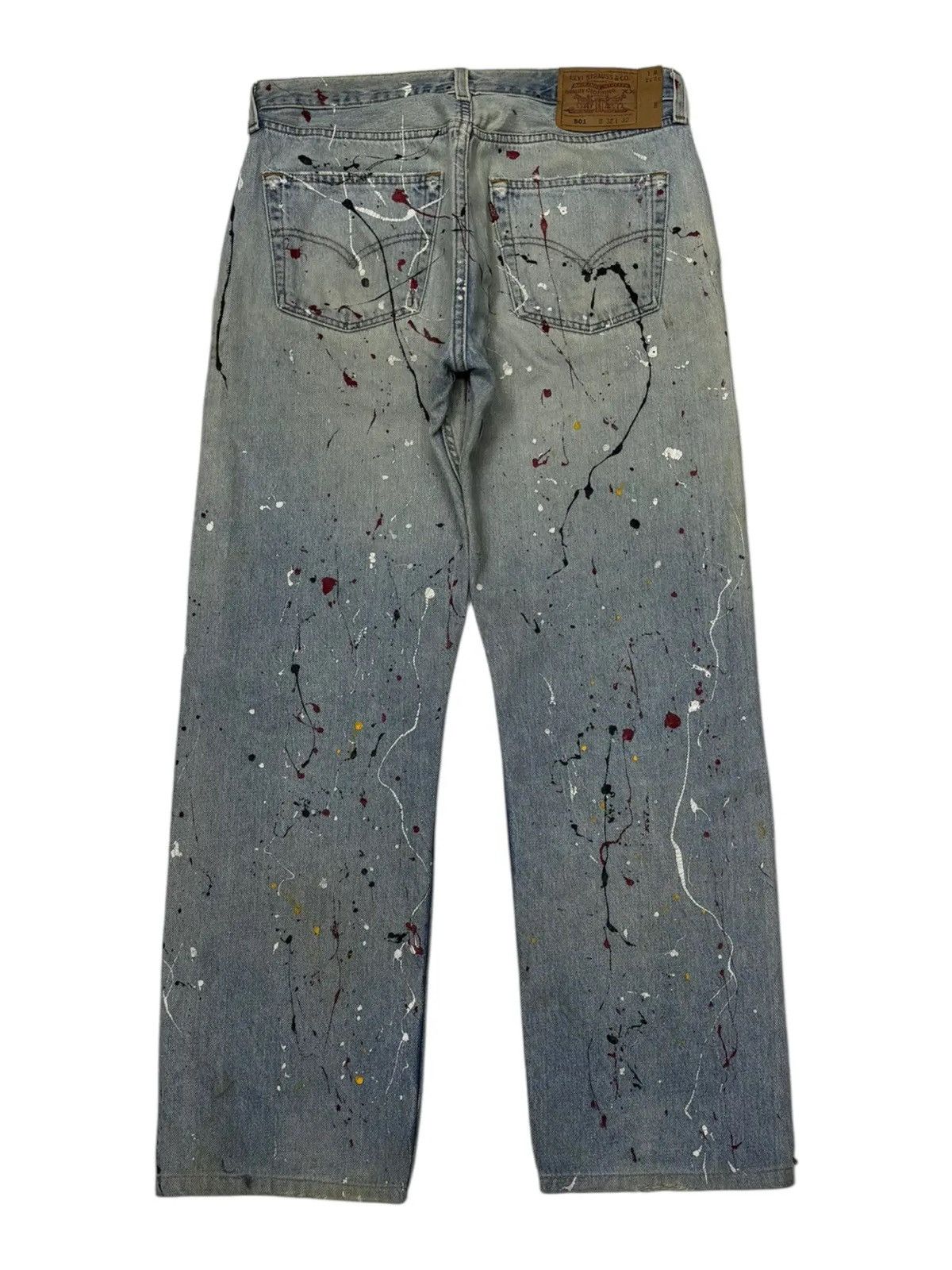 If Six Was Nine × Levi's 🔥LEVIS 501 PAINTER SPLATTER DISTRESSED DENIM JEANS Size US 32 / EU 48 - 2 Thumbnail