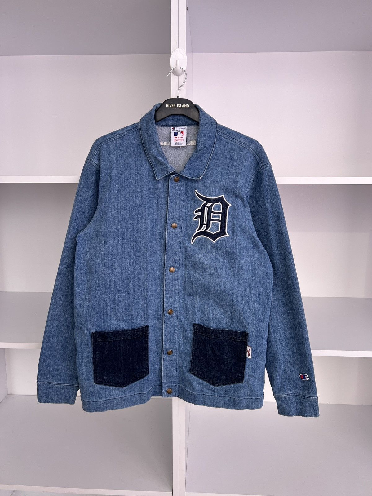 Champion × MLB × Vintage Vintage Champion Detroit Tigers MLBP jeans Button Up Shirt Size US M / EU 48-50 / 2 - 2 Thumbnail
