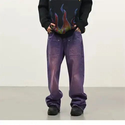 Designer × Indigo Bag faded hiphop baggy cargo pants Size US 32 / EU 48 - 3 Thumbnail