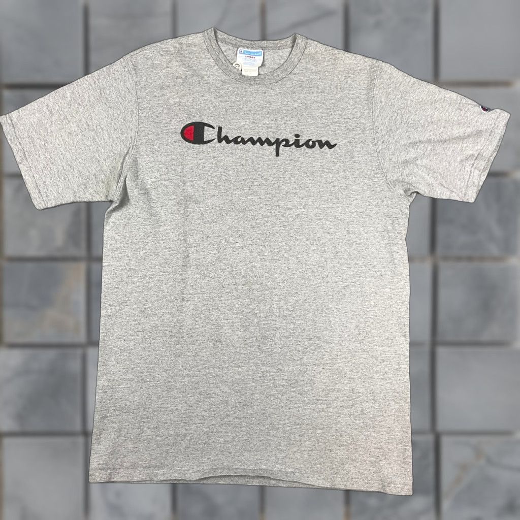 Champion Champion Tshirt Adult Large Gray Men's Logo Sport Athletic Short Sleeve L Shirt Size US L / EU 52-54 / 3 - 1 Thumbnail
