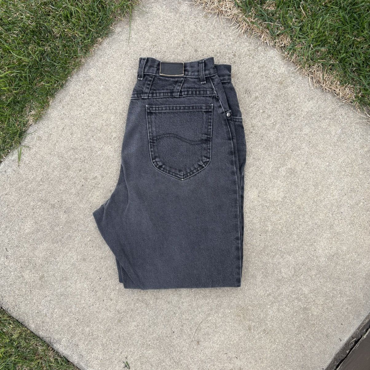 Lee × Vintage Vintage Lee Rider Black Denim Jeans Size 36" / US 14 / IT 50 - 1 Thumbnail